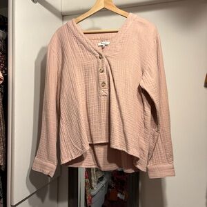 Madewell Blush Button-Down Blouse